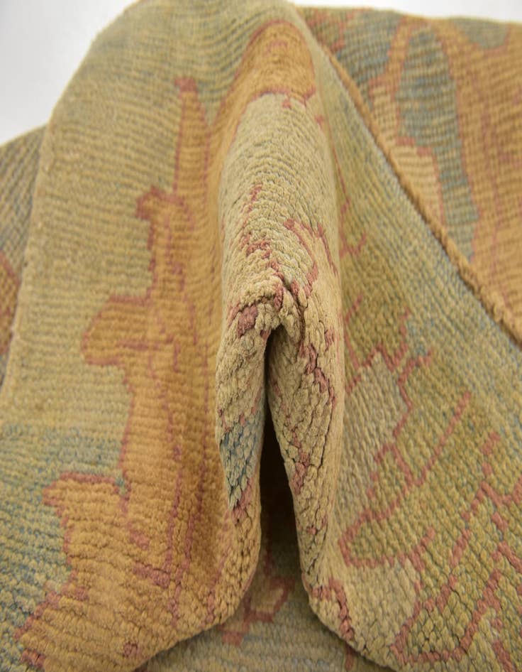 Detail image of 4' 4 x 5' 3 Hand Knotted Oushak Wool Square Rug