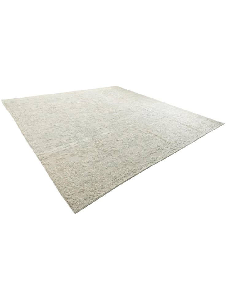 Detail image of 13' x 13' Hand Knotted Oushak Wool Square Rug