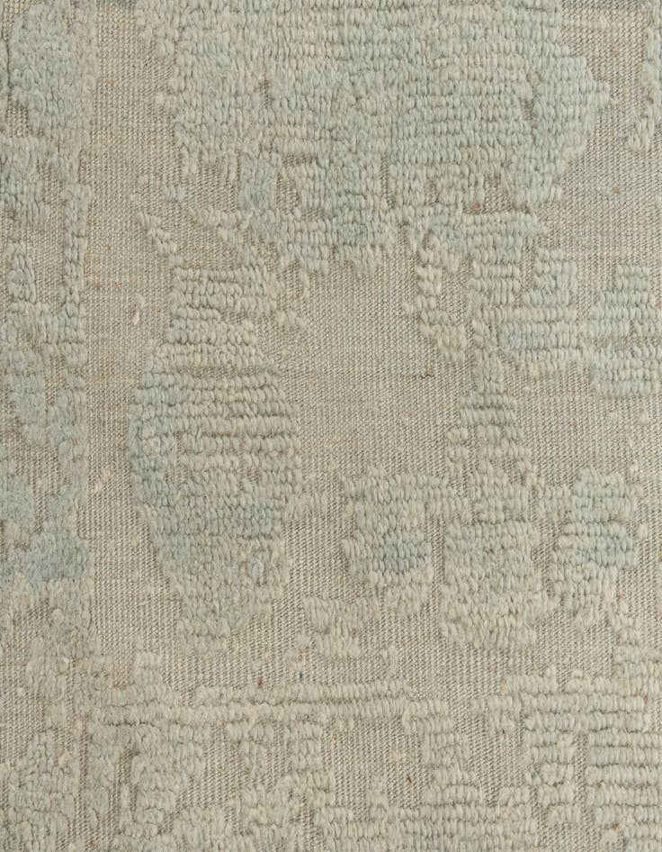 Detail image of 13' x 13'  Hand Knotted Oushak Wool Square Rug
