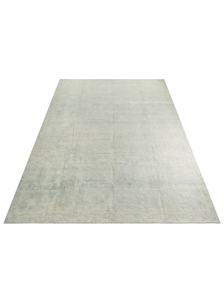 Detail image of 13' x 13'  Hand Knotted Oushak Wool Square Rug