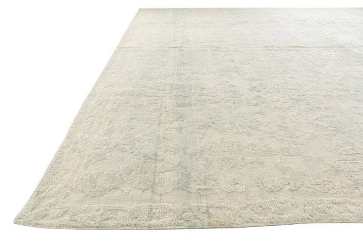 Detail image of 13' x 13' Hand Knotted Oushak Wool Square Rug