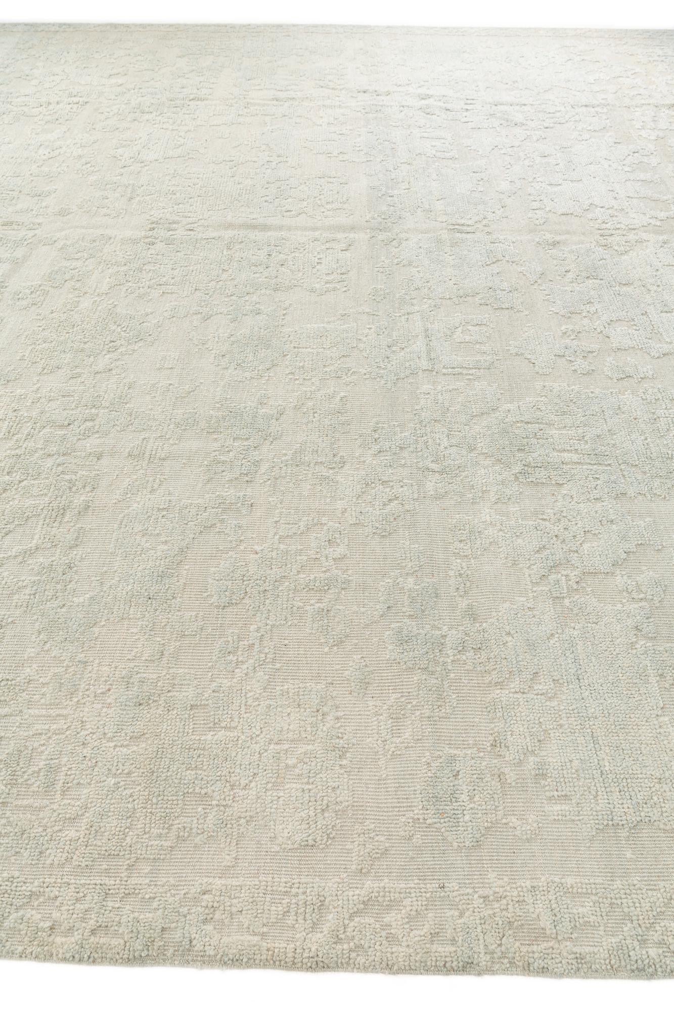13' x 13' Hand Knotted Oushak Wool Square Rug
