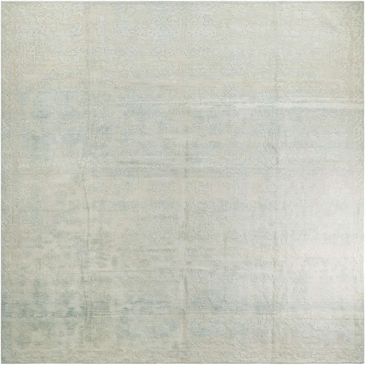 13' x 13' Hand Knotted Oushak Wool Square Rug