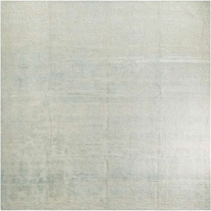 13' x 13' Hand Knotted Oushak Wool Square Rug