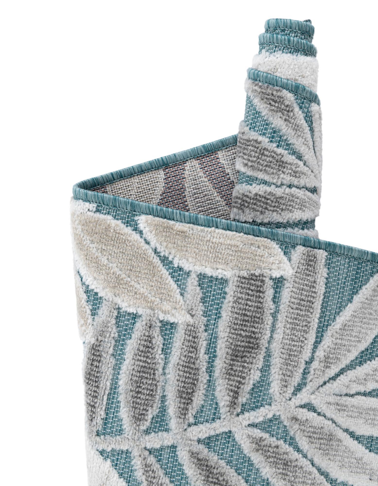 8' 2 x 8' 2 Easy-Clean Botanical Indoor / Outdoor Square Rug