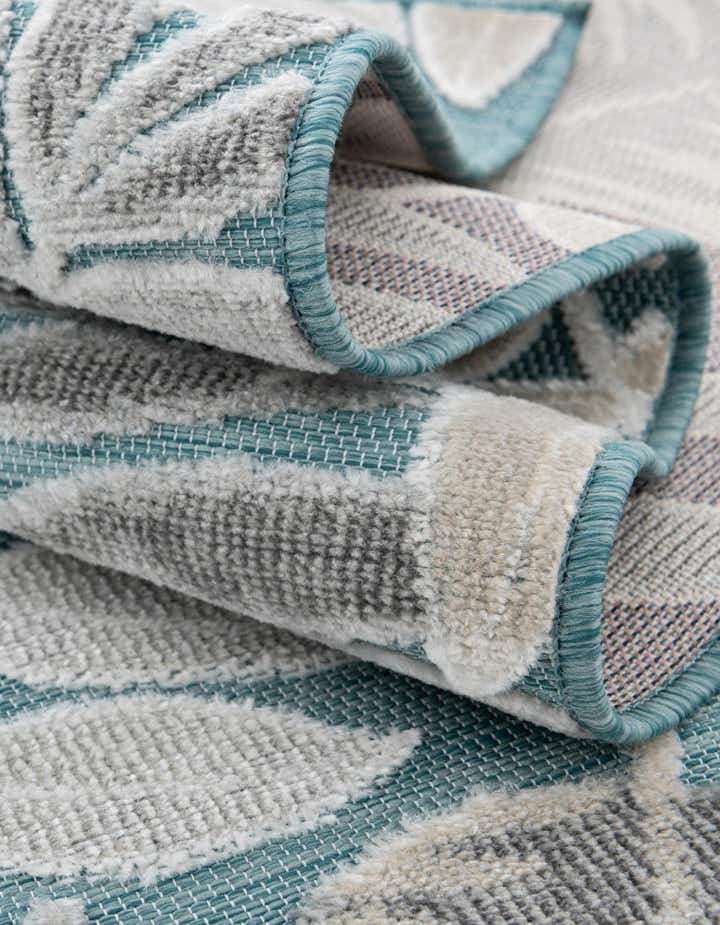 8' 2 x 8' 2 Easy-Clean Botanical Indoor / Outdoor Square Rug