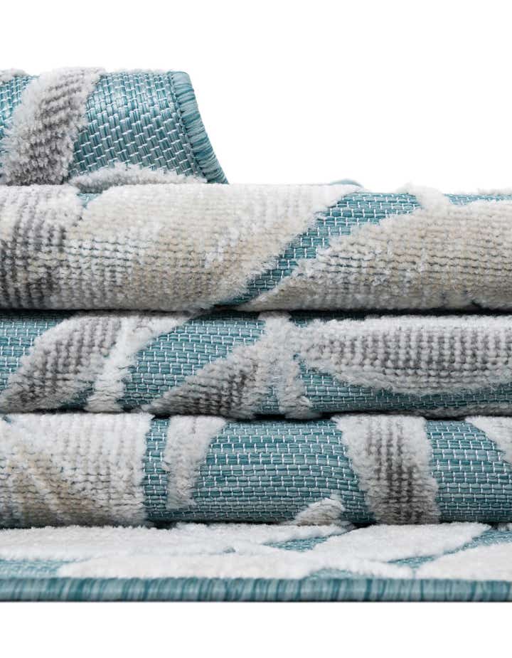 8' 2 x 8' 2 Easy-Clean Botanical Indoor / Outdoor Square Rug