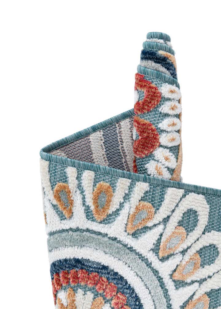 8' 2 x 8' 2 Easy-Clean Botanical Indoor / Outdoor Square Rug