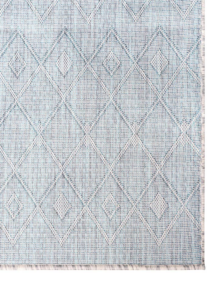 Detail image of 10' 8 x 10' 8 Washable Lattice Indoor / Outdoor Square Rug