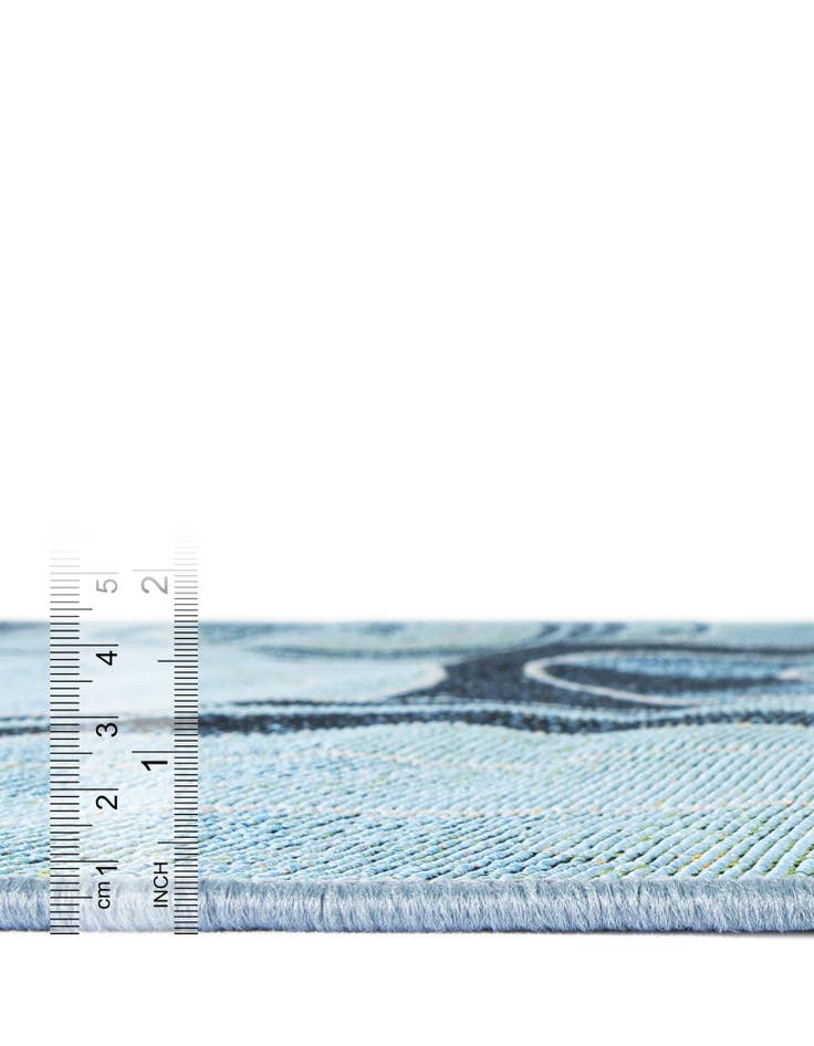 Detail image of 6' x 6'  Washable Modern Indoor / Outdoor Square Rug