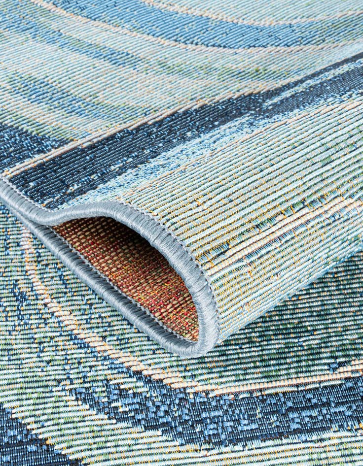 Detail image of 6' x 6'  Washable Modern Indoor / Outdoor Square Rug