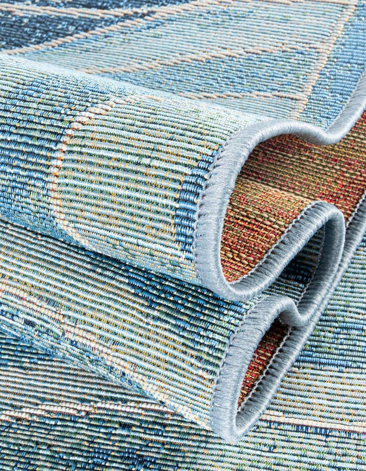 Detail image of 6' x 6'  Washable Modern Indoor / Outdoor Square Rug