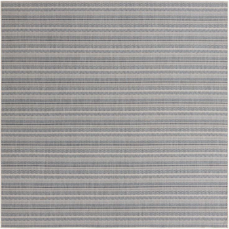 Detail image of 10' x 10' Easy-Clean Ribbon Indoor / Outdoor Square Rug