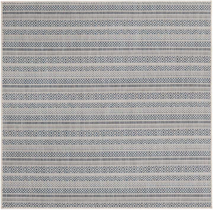 5' 3 x 5' 3 Easy-Clean Ribbon Indoor / Outdoor Square Rug