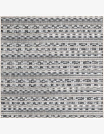 5' 3 x 5' 3 Easy-Clean Ribbon Indoor / Outdoor Square Rug