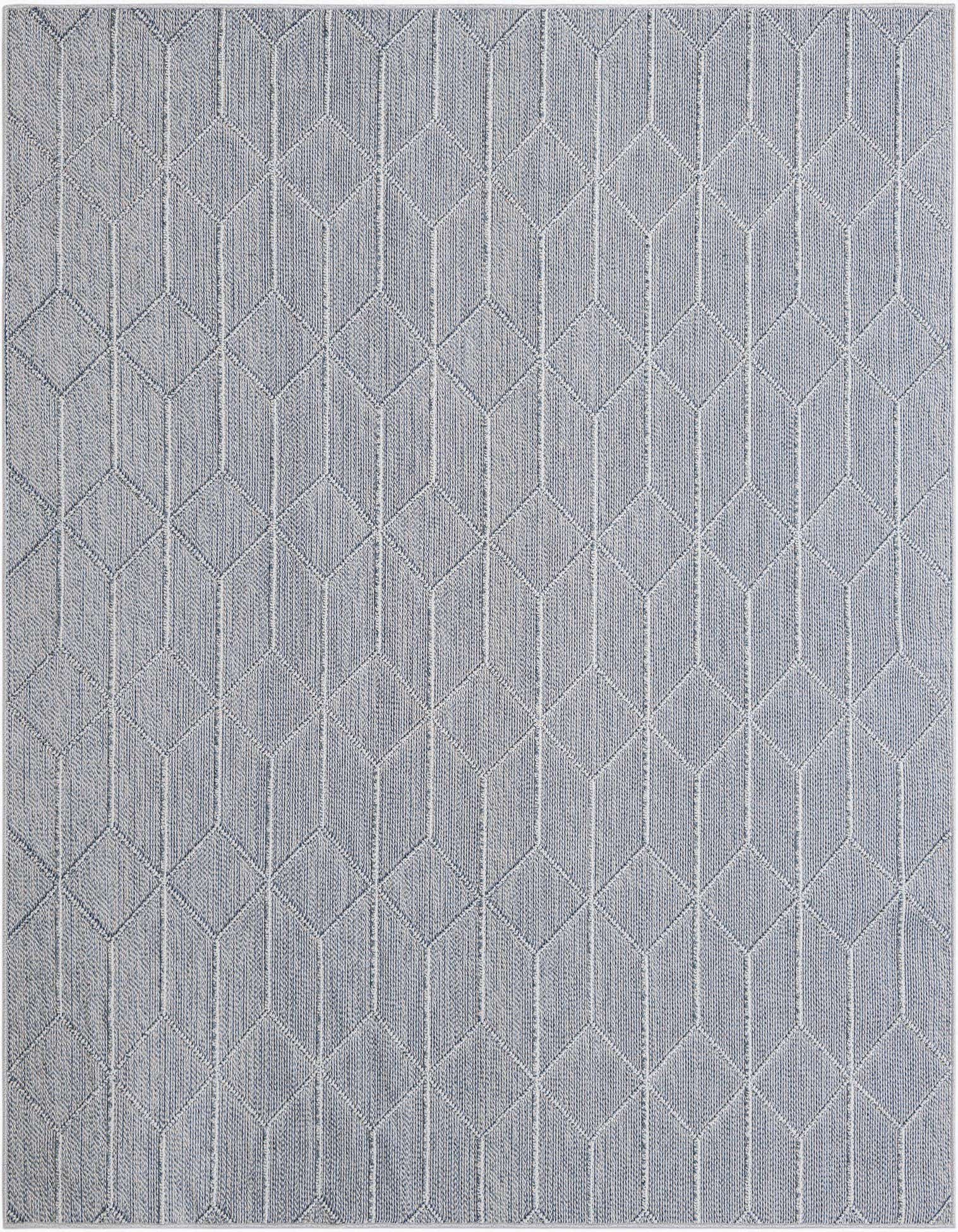 7' 10 x 7' 10 Easy-Clean Trellis Indoor / Outdoor Square Rug