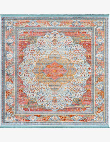 Light Blue Santiago Square Rug