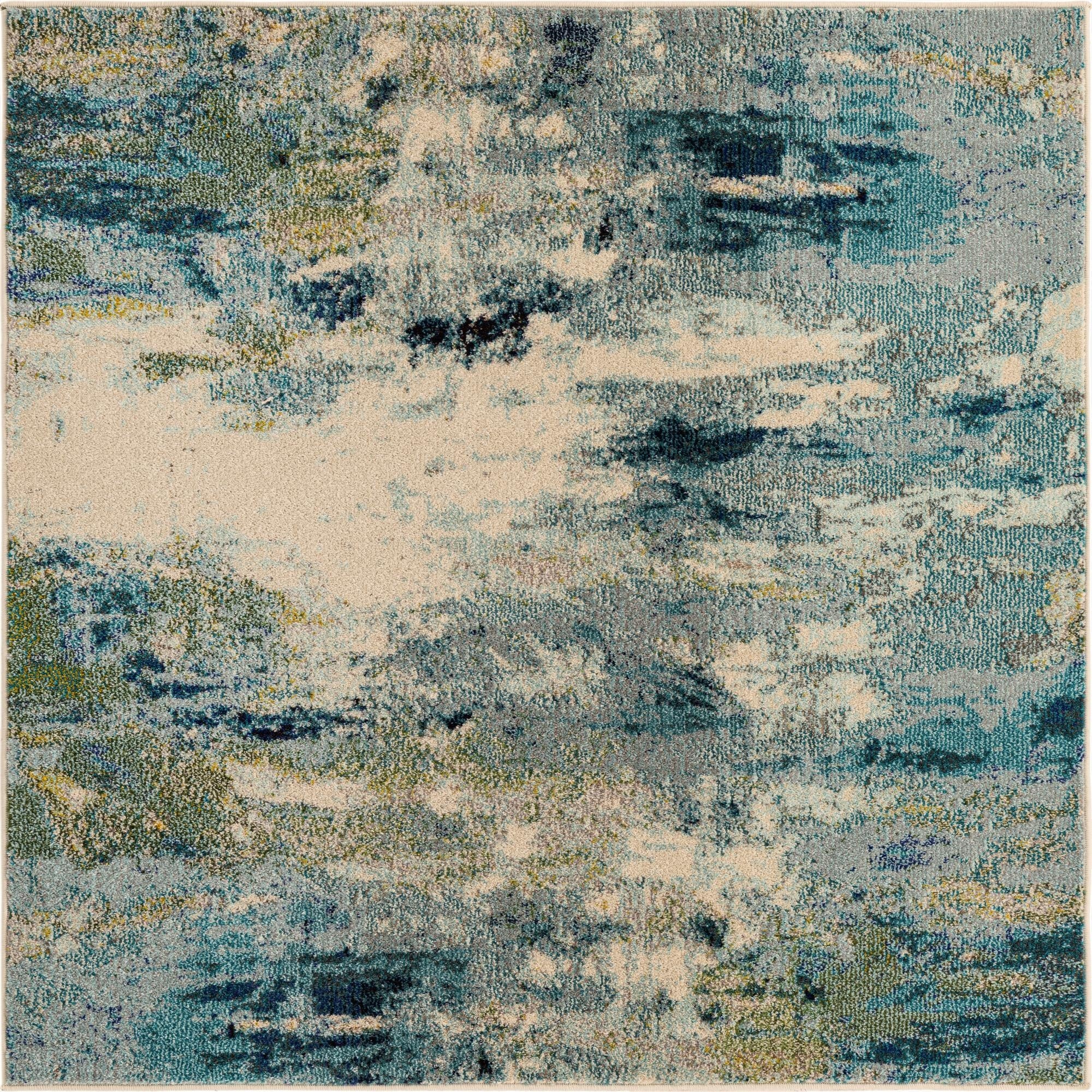 5' x 5' Washable Theia Square Rug