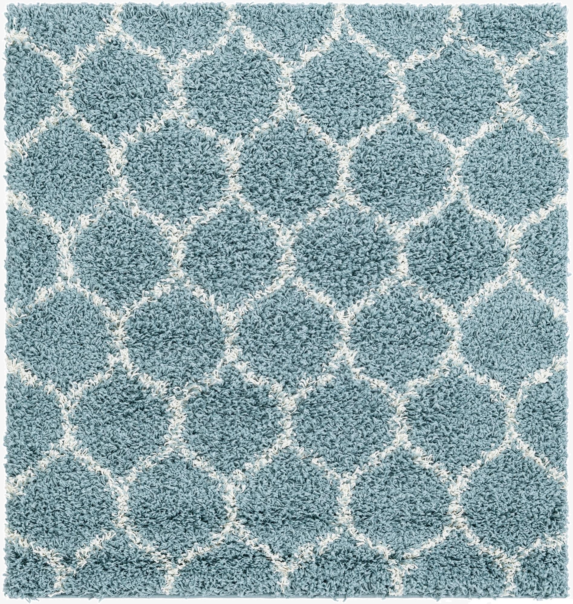 4' x 4' Trellis Shag Square Rug