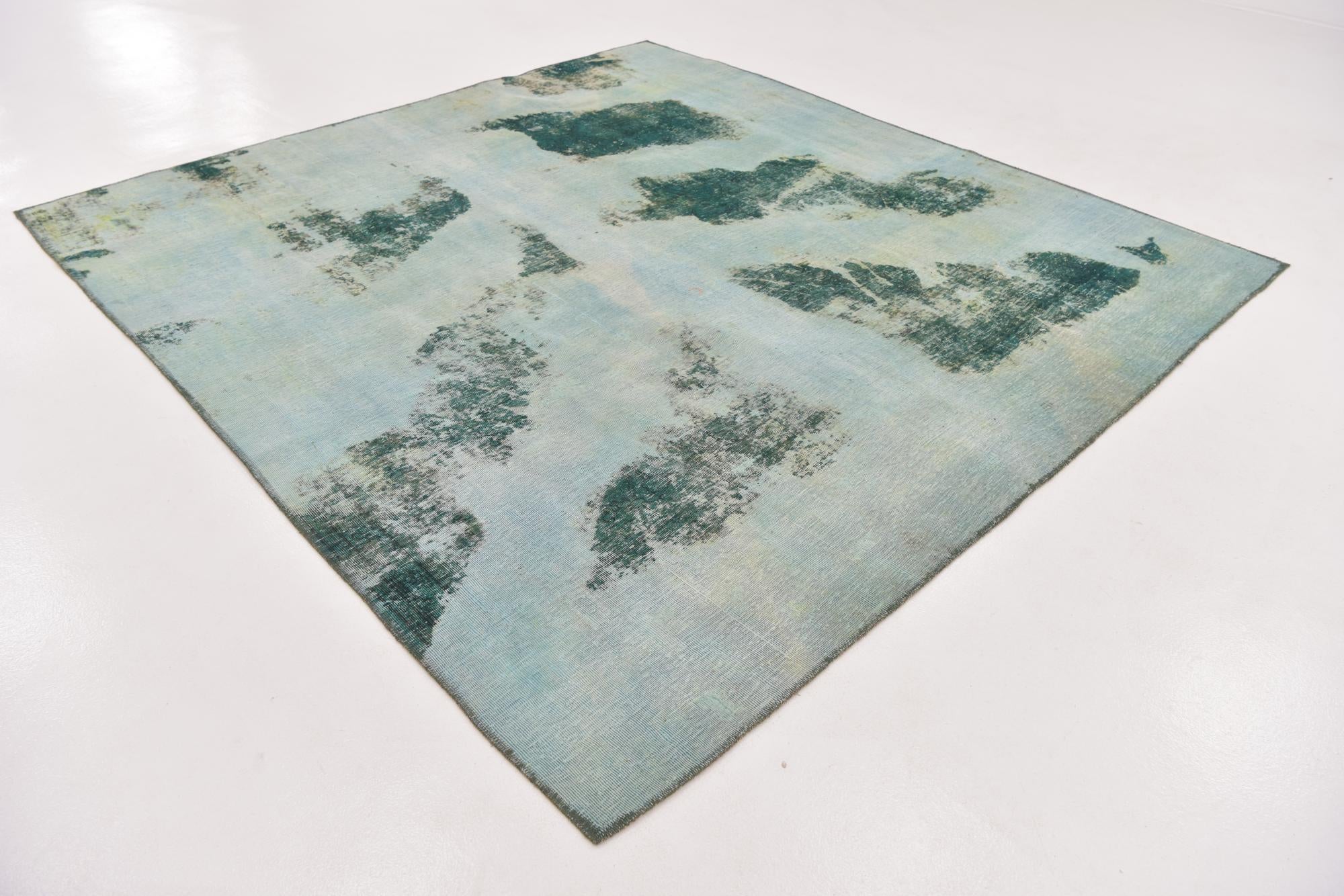 8' 2 x 8' 7 Hand Knotted Ultra Vintage Persian Wool Square Rug
