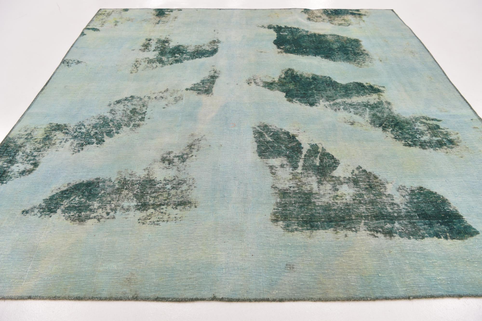 8' 2 x 8' 7 Hand Knotted Ultra Vintage Persian Wool Square Rug