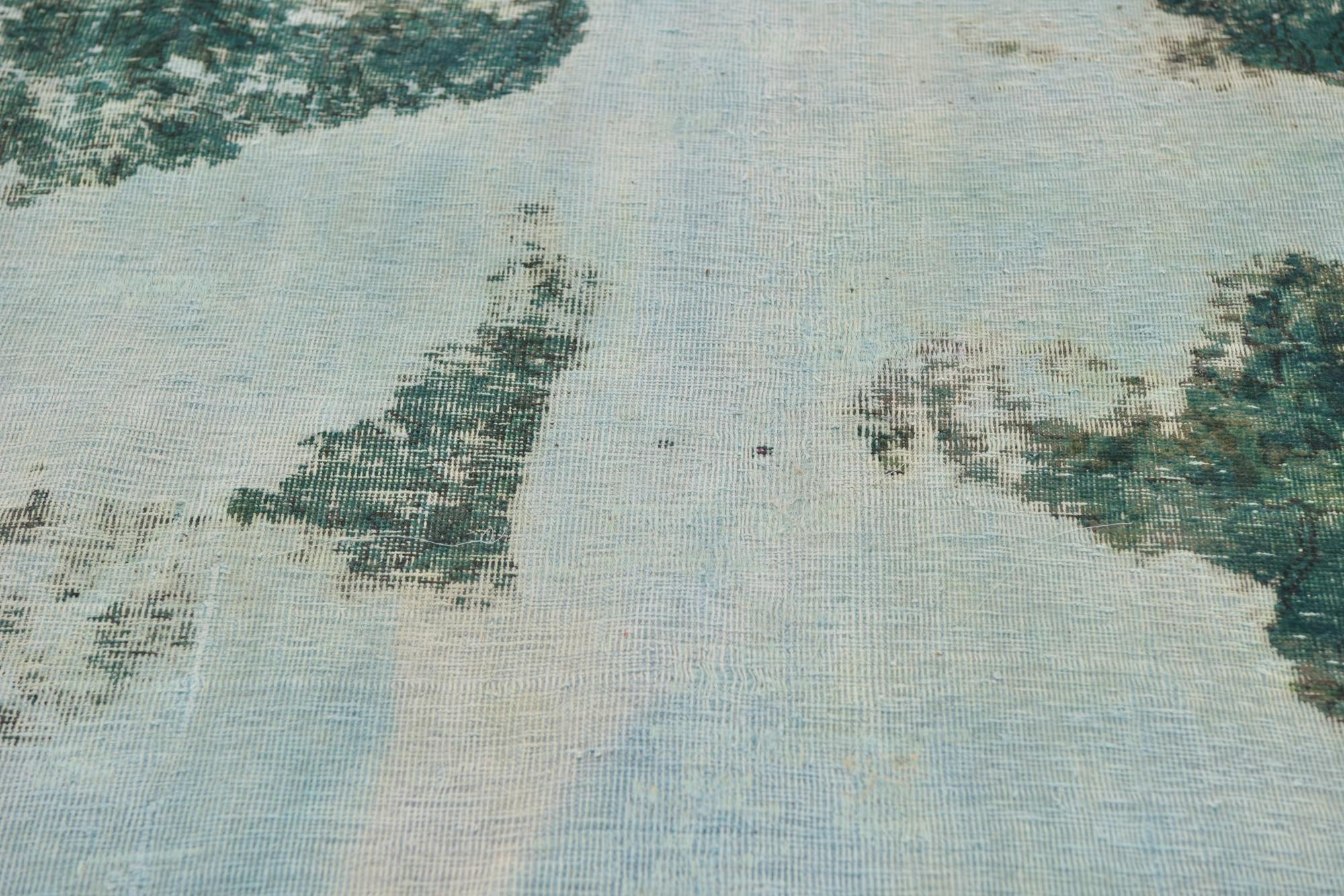 8' 2 x 8' 7 Hand Knotted Ultra Vintage Persian Wool Square Rug