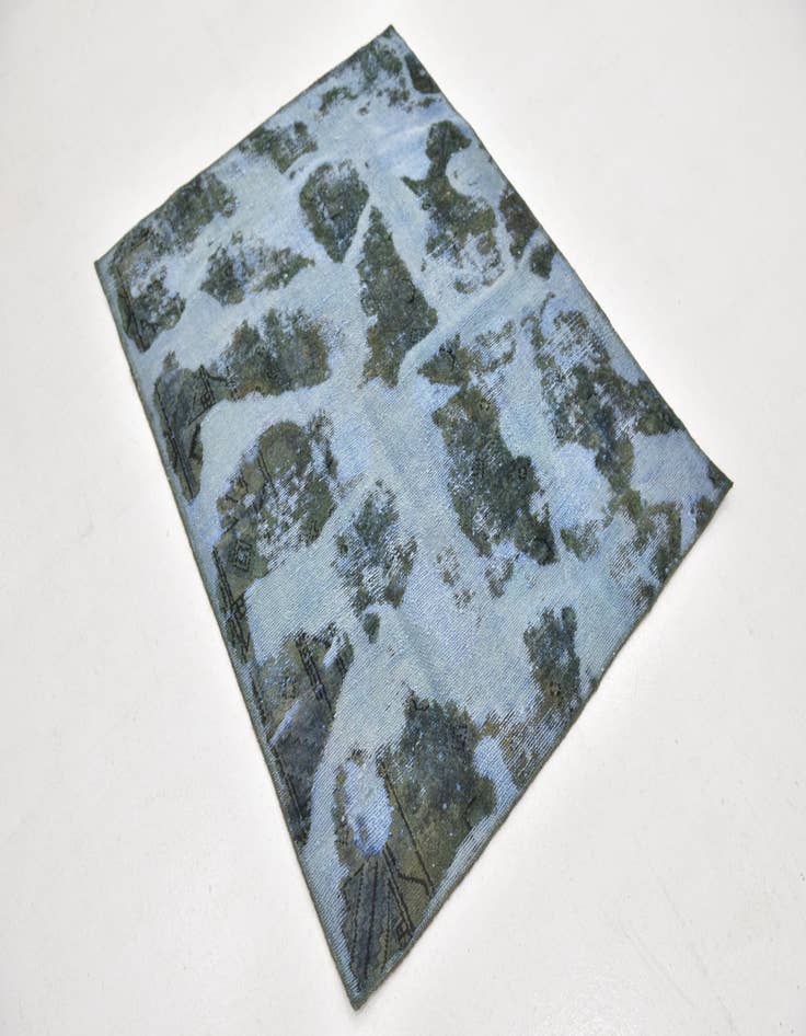 Detail image of 4' x 5'  Hand Knotted Ultra Vintage Persian Wool Square Rug