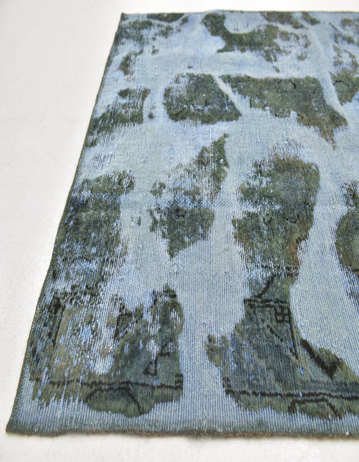 Detail image of 4' x 5'  Hand Knotted Ultra Vintage Persian Wool Square Rug