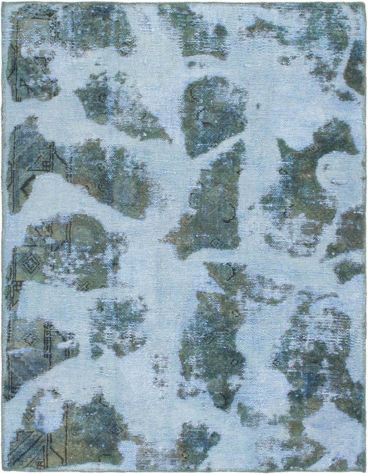 Detail image of 4' x 5' Hand Knotted Ultra Vintage Persian Wool Square Rug