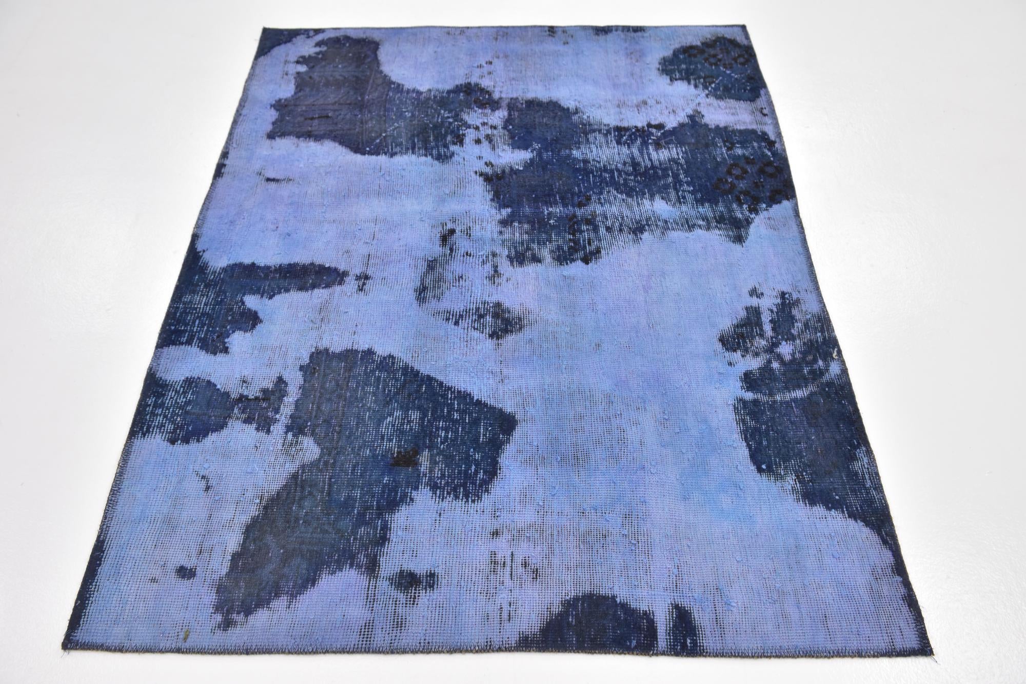 4' x 5' 2 Hand Knotted Ultra Vintage Persian Wool Square Rug