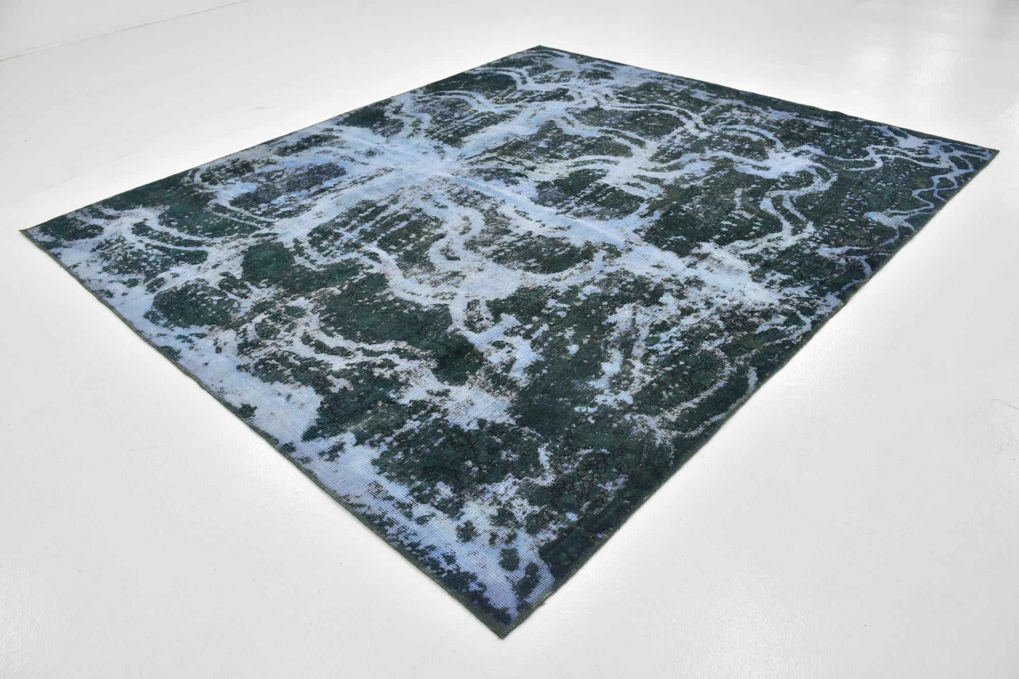 7' 10 x 9' 2 Hand Knotted Ultra Vintage Persian Wool Square Rug