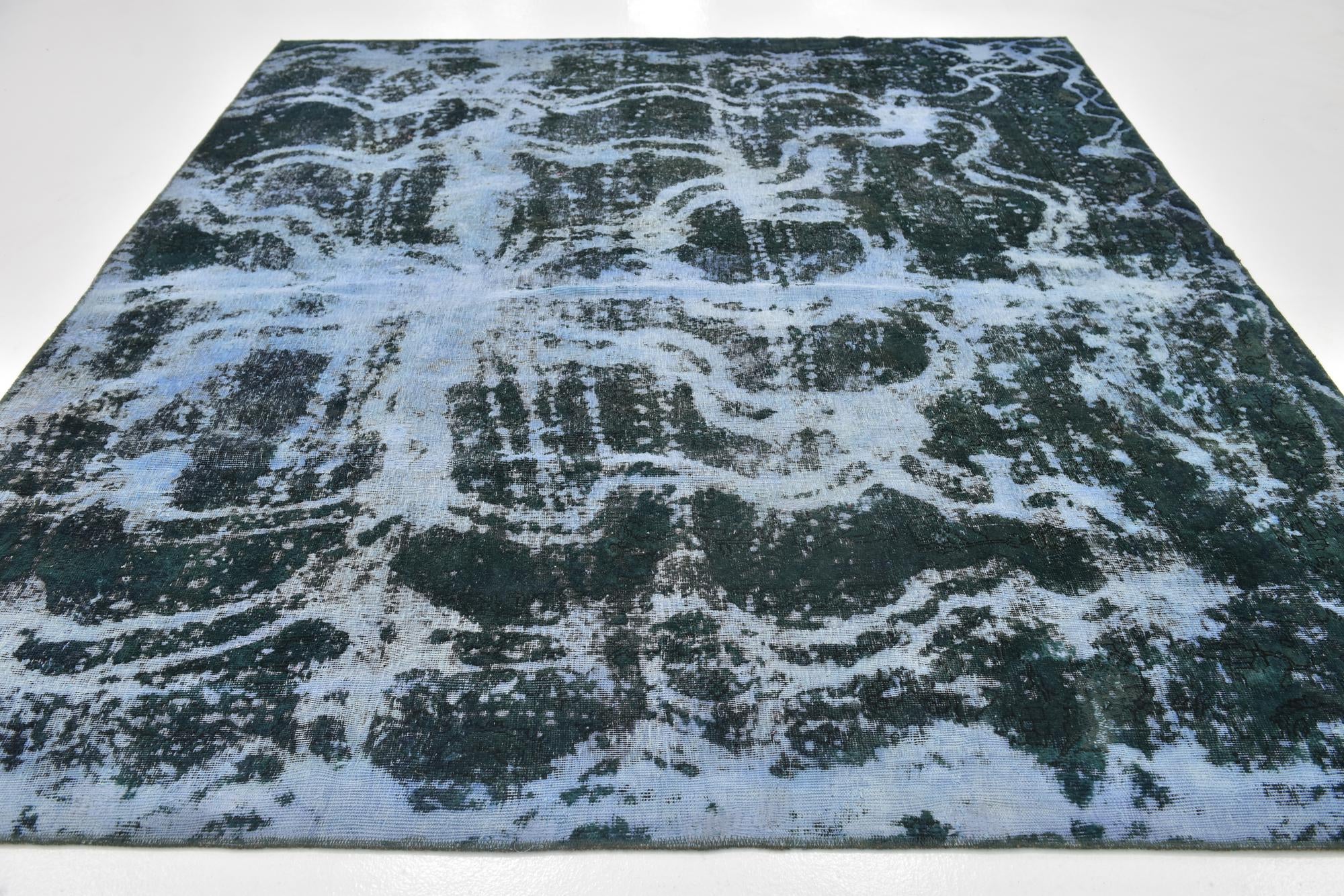 7' 10 x 9' 2 Hand Knotted Ultra Vintage Persian Wool Square Rug