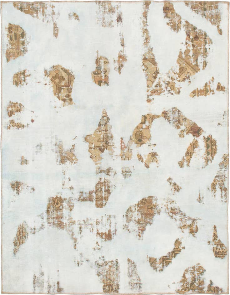 Detail image of 5' 9 x 6' Hand Knotted Ultra Vintage Persian Wool Square Rug