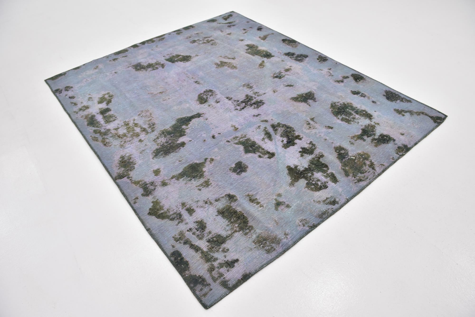 5' 9 x 7' Hand Knotted Ultra Vintage Persian Wool Square Rug