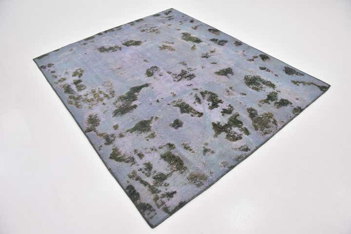 5' 9 x 7' Hand Knotted Ultra Vintage Persian Wool Square Rug