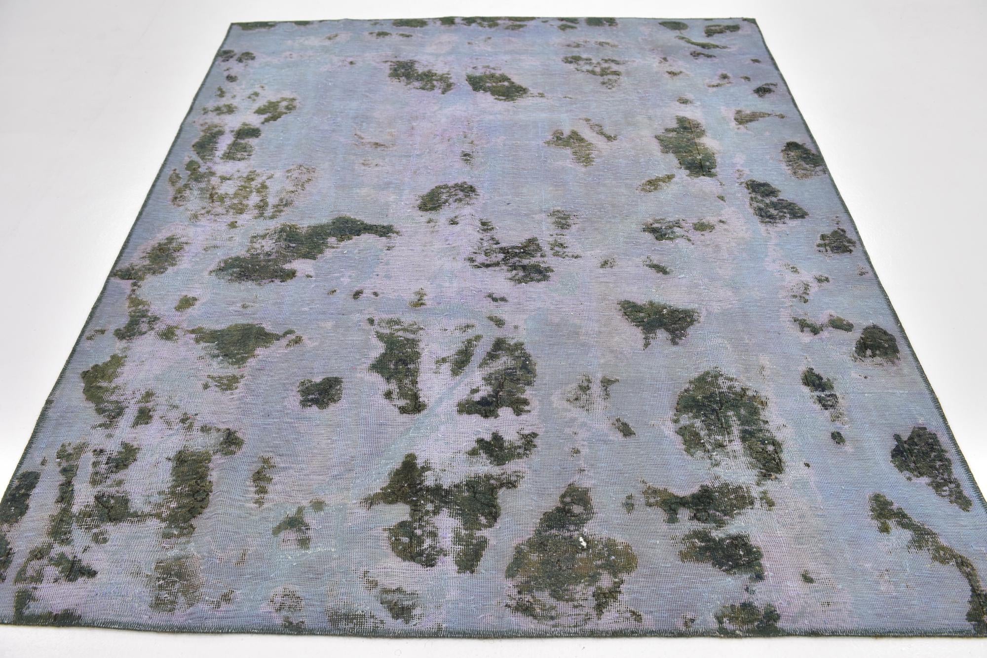 5' 9 x 7' Hand Knotted Ultra Vintage Persian Wool Square Rug