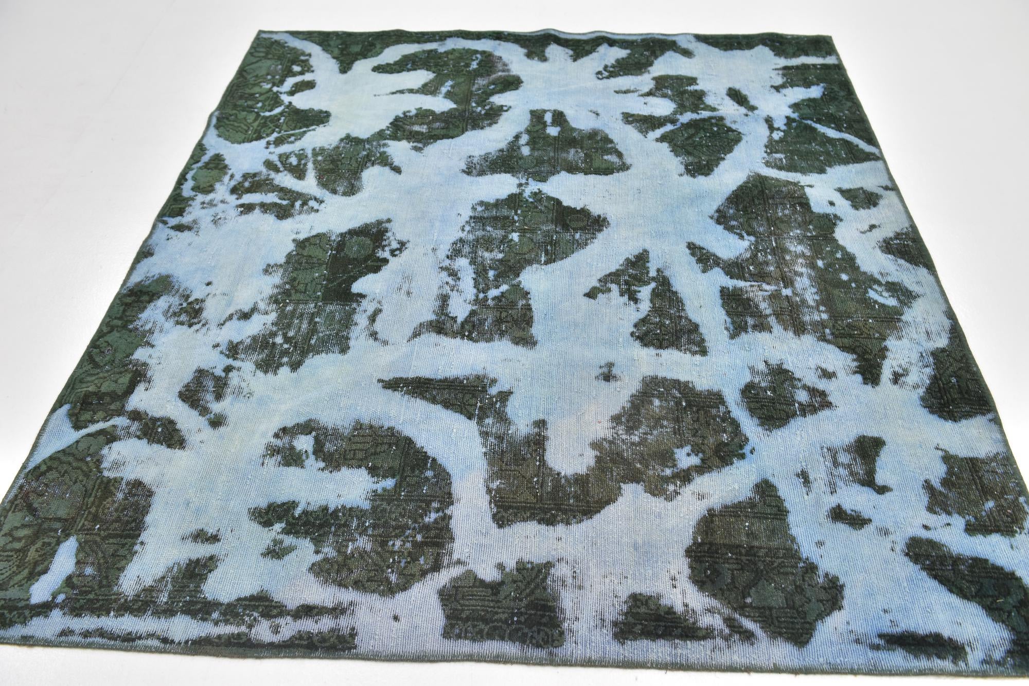 5' 10 x 6' 8 Hand Knotted Ultra Vintage Persian Wool Square Rug