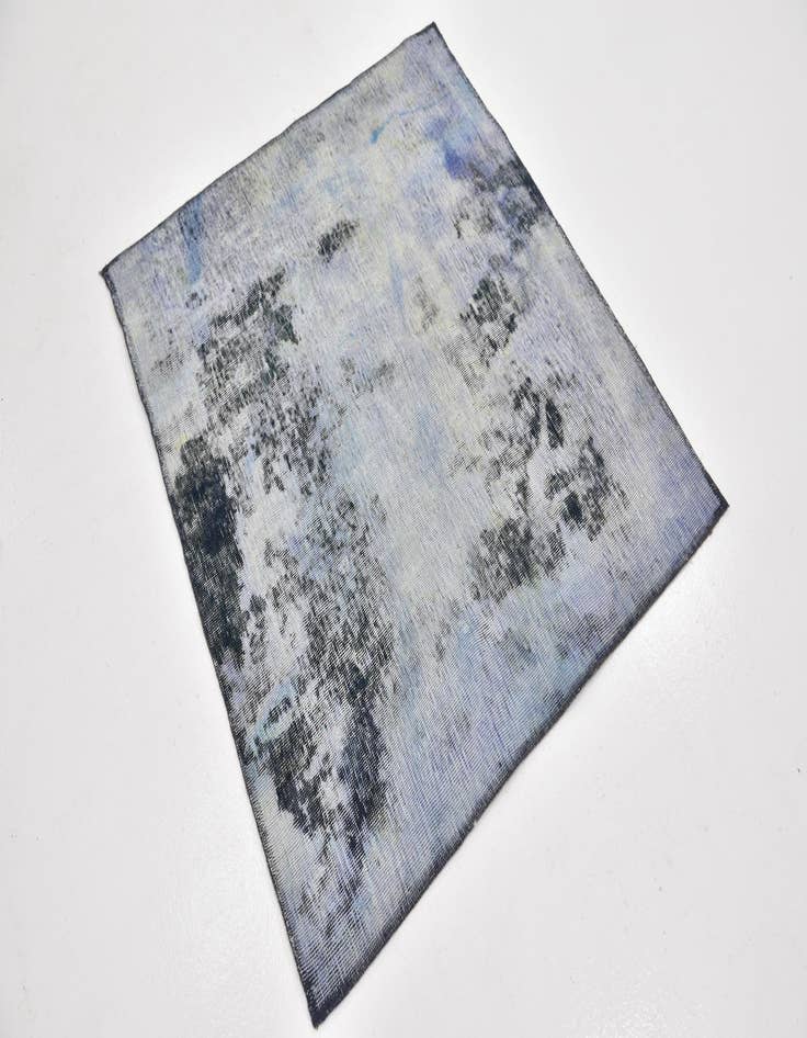 Detail image of 3' 8 x 4'  Hand Knotted Ultra Vintage Persian Wool Square Rug