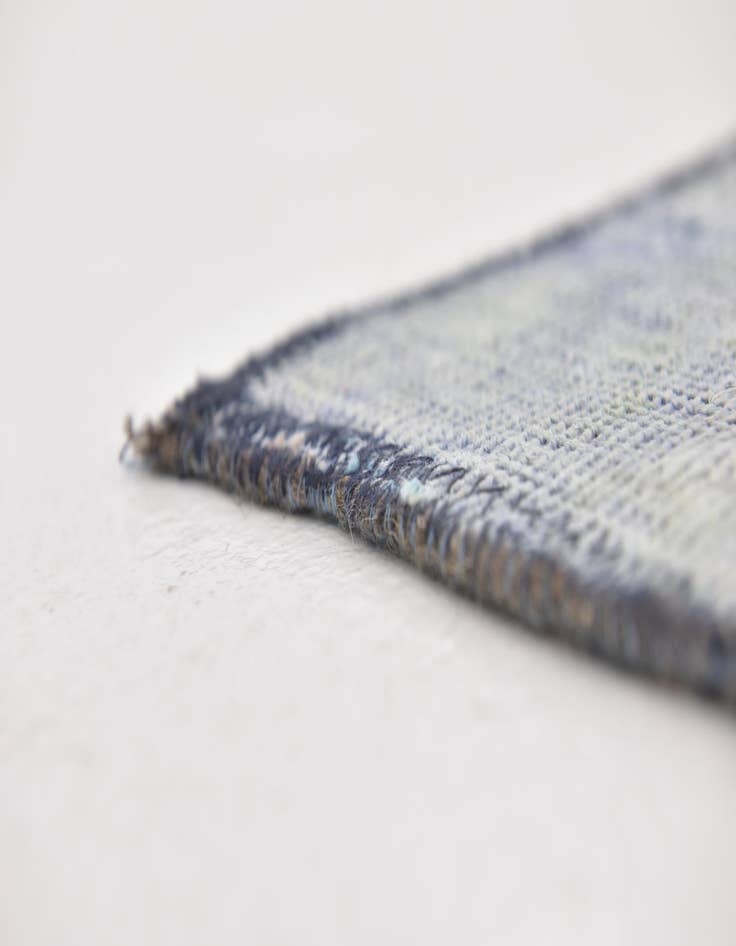 Detail image of 3' 8 x 4'  Hand Knotted Ultra Vintage Persian Wool Square Rug