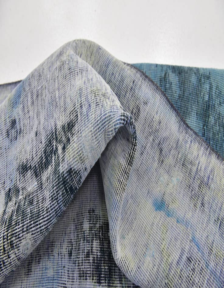 Detail image of 3' 8 x 4'  Hand Knotted Ultra Vintage Persian Wool Square Rug