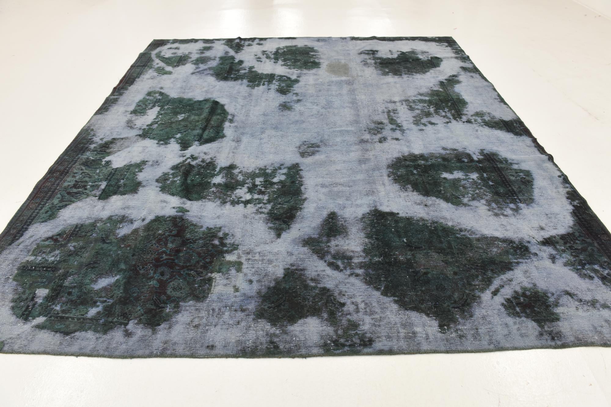 9' 2 x 10' 6 Hand Knotted Ultra Vintage Persian Wool Square Rug
