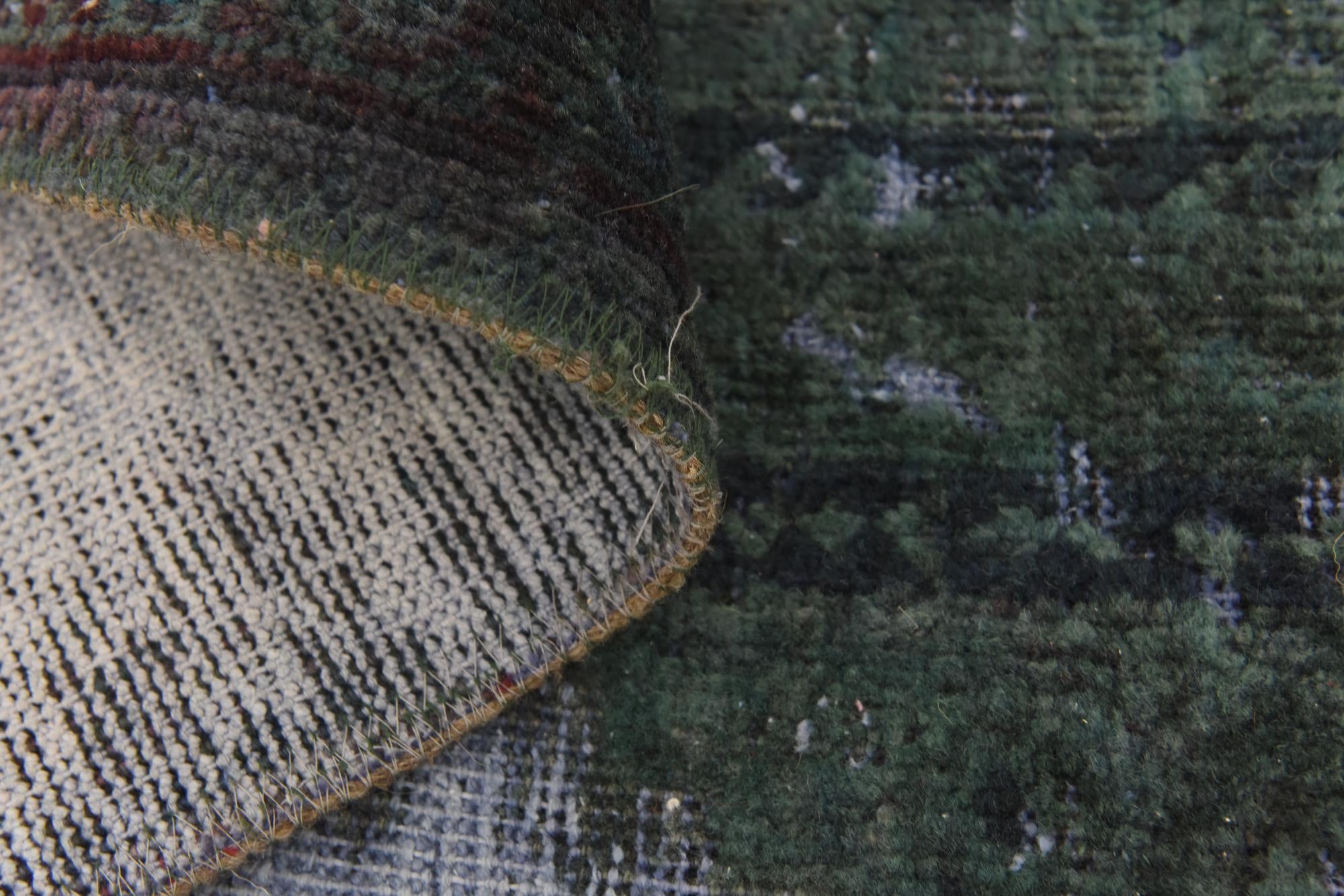 9' 2 x 10' 6 Hand Knotted Ultra Vintage Persian Wool Square Rug