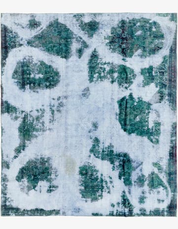 9' 2 x 10' 6 Hand Knotted Ultra Vintage Persian Wool Square Rug