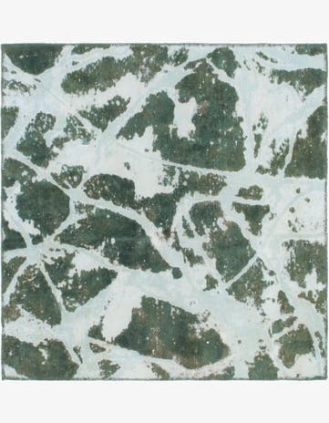 3' 9 x 3' 10 Hand Knotted Ultra Vintage Persian Wool Square Rug