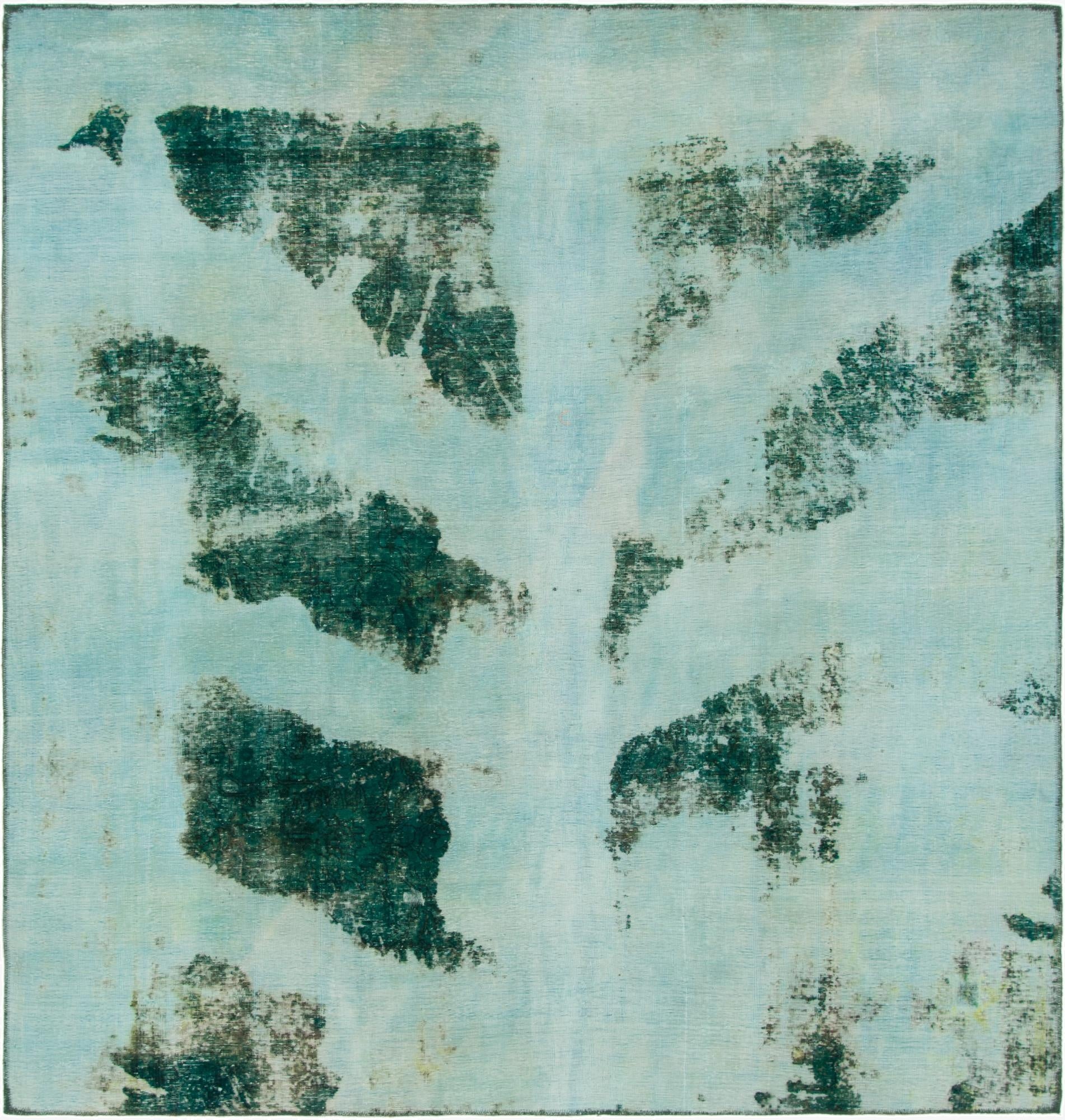 8' 2 x 8' 7  Hand Knotted Ultra Vintage Persian Wool Square Rug