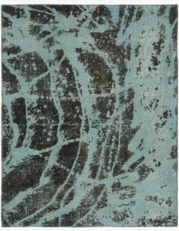 4' 7 x 5' 9 Hand Knotted Ultra Vintage Persian Wool Square Rug