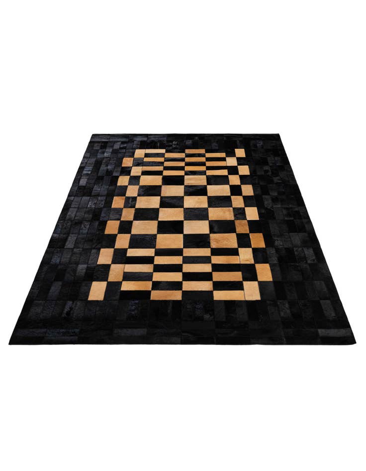 Detail image of 5' 2 x 7' 11 Cowhide - Patchwork Rug