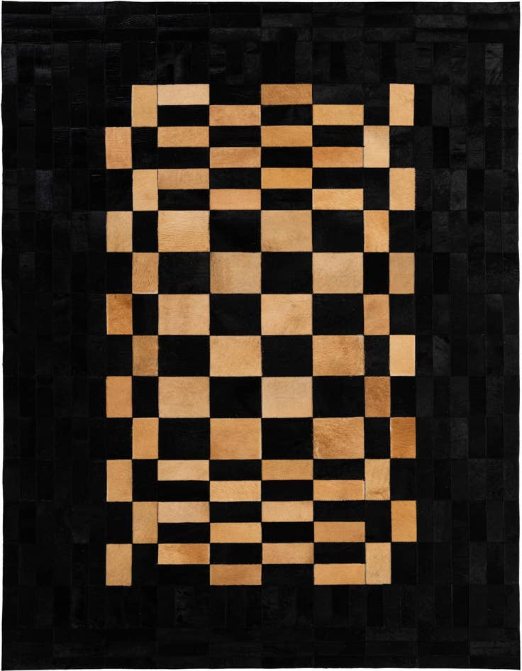 Detail image of 5' 2 x 7' 11 Cowhide - Patchwork Rug