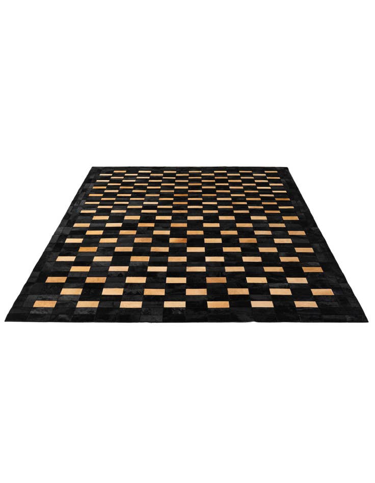 Detail image of 8' 1 x 9' 10 Cowhide - Patchwork Rug