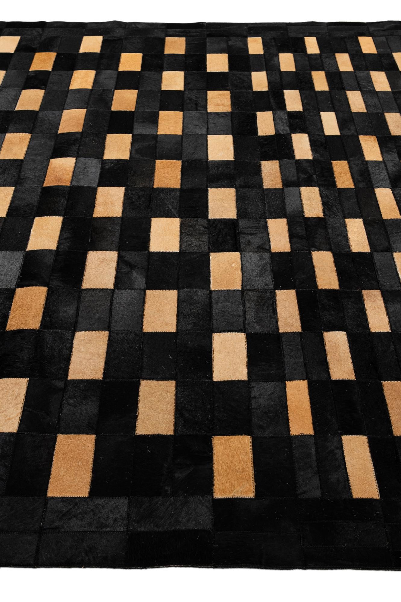 8' 1 x 9' 10 Cowhide - Patchwork Rug